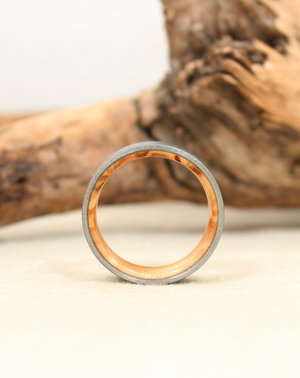 Bethlehem Olivewood Wooden Ring Lined with Titanium — Wedgewood Rings