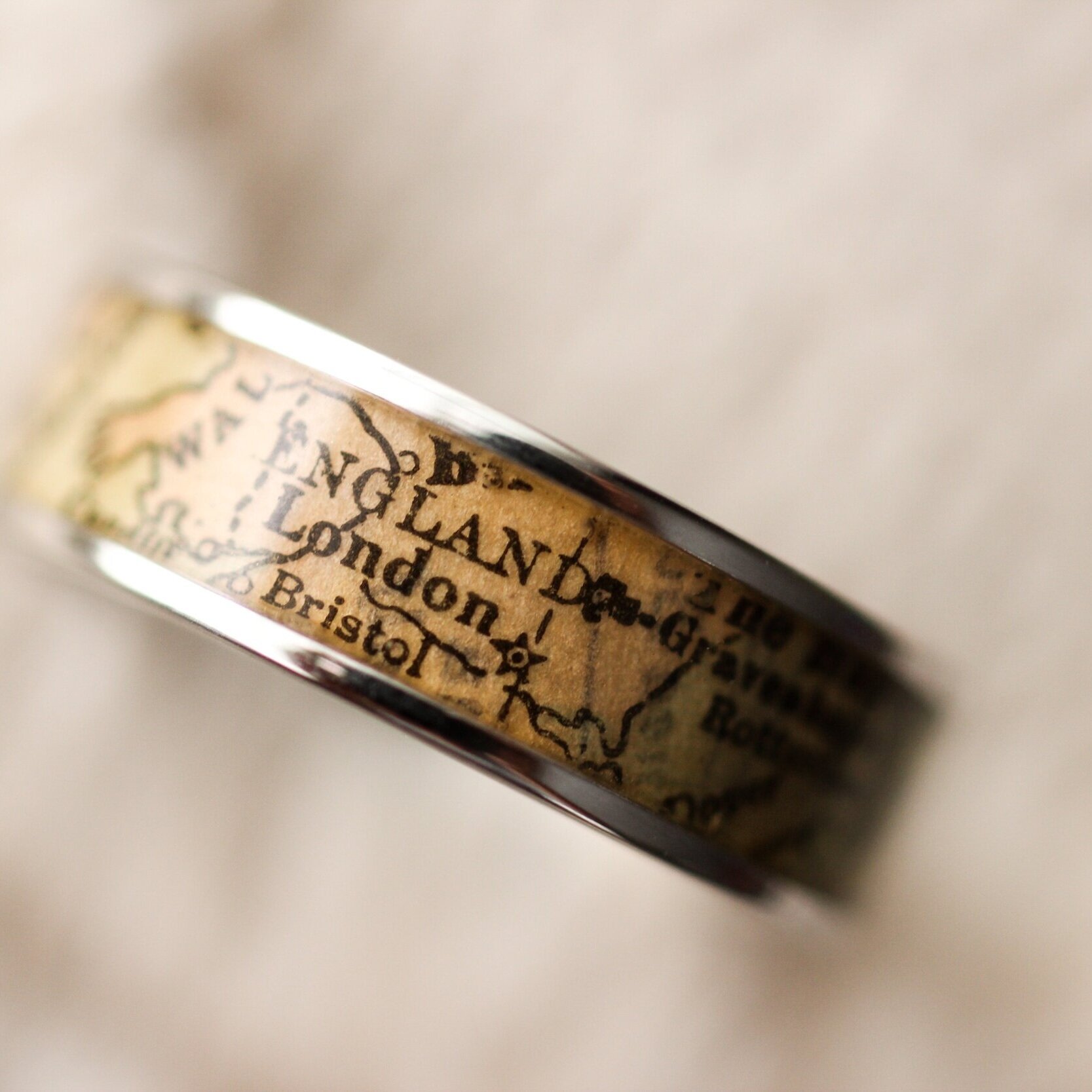 Vintage Atlas Dictionary Rings