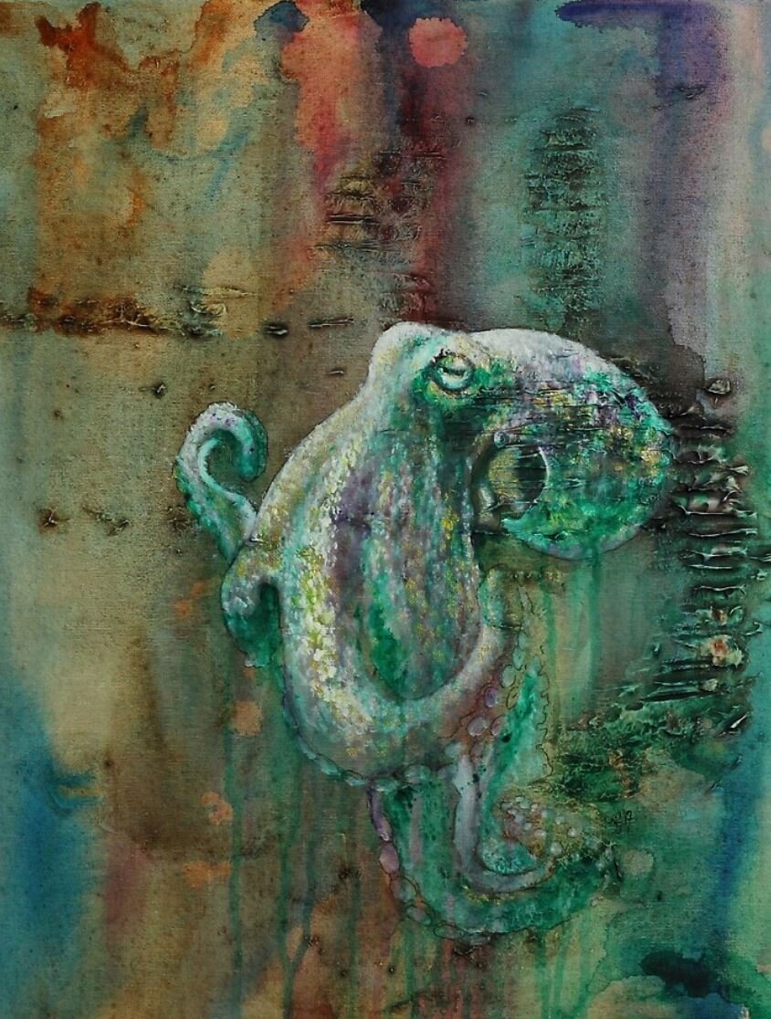 Green and Copper Octopus