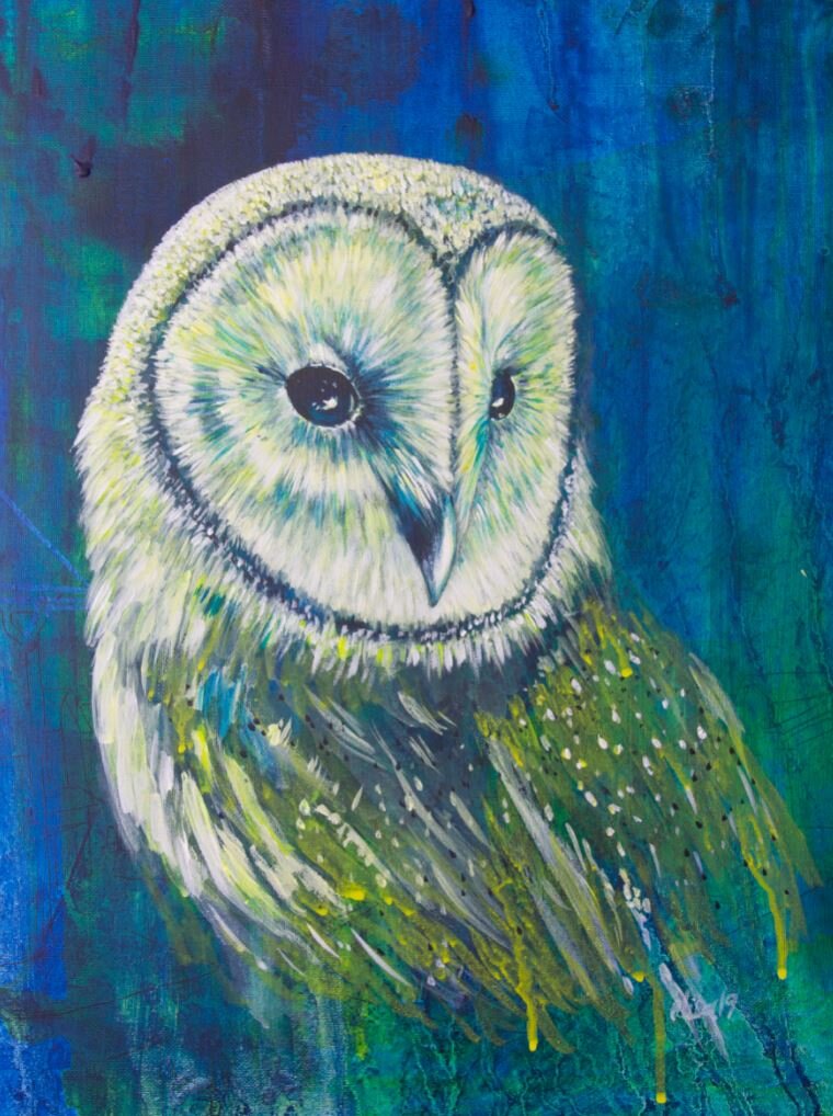 Neon Barn Owl