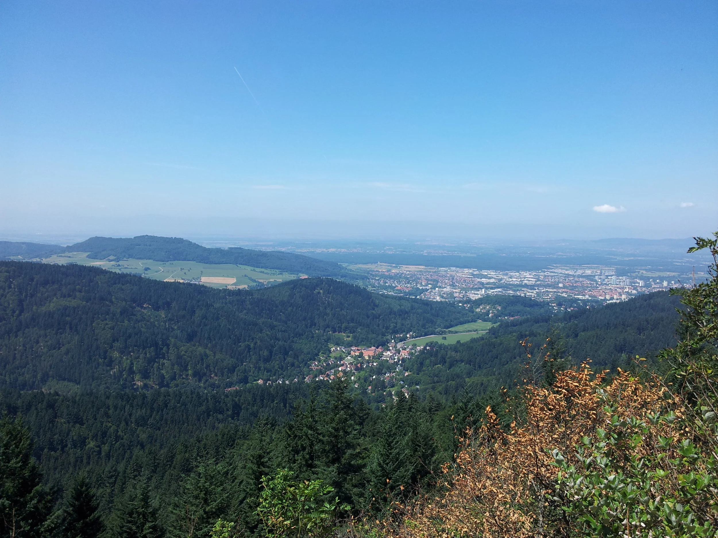 View from the top of the Kybfelsen near Freiburg
