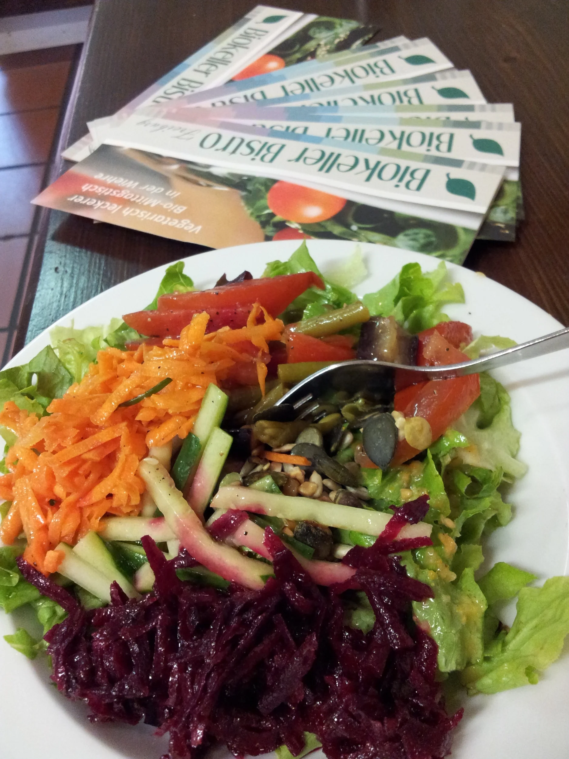 I adore the Germans for eating a raw crisp salad with every meal. Endearing