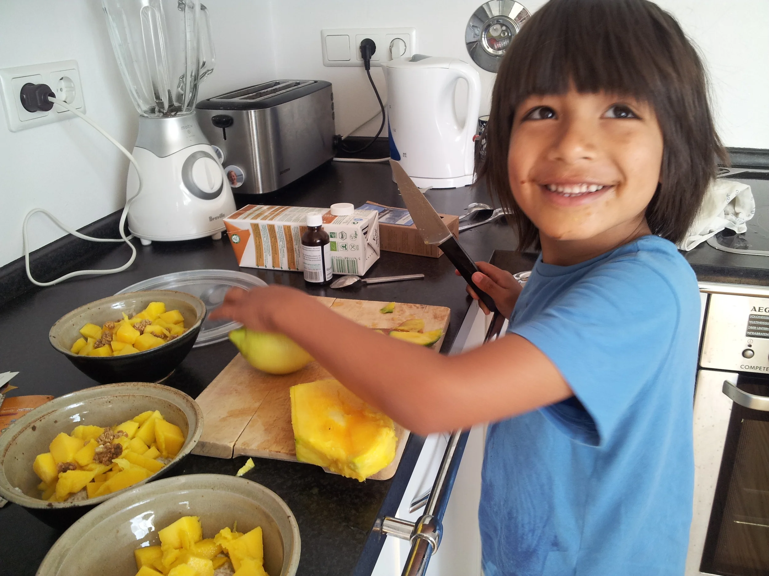 Aysha's son Luca is thee best kitchen buddy and all around the coolest kid in town