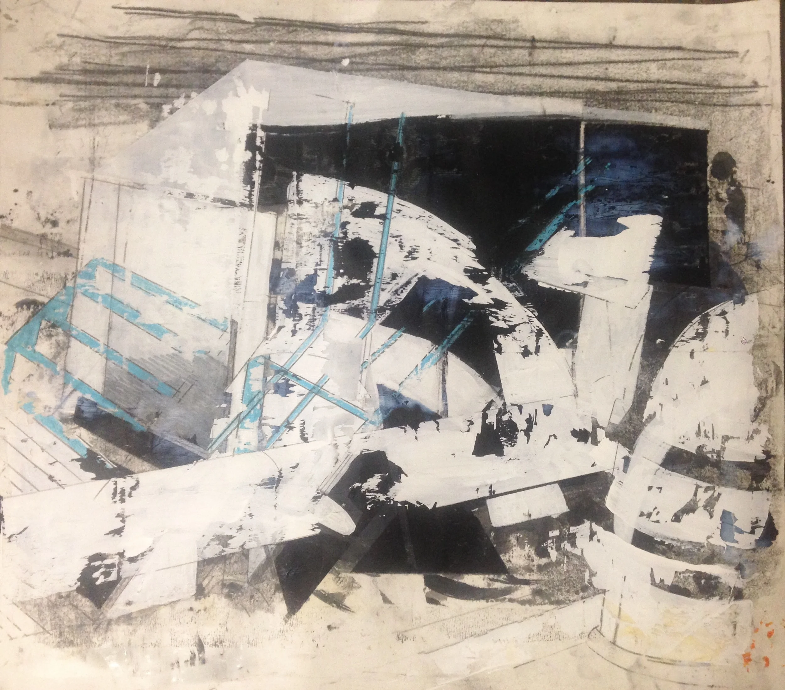 Urban landscape (Georgtown Steamplant Seattle) 18 x 24"