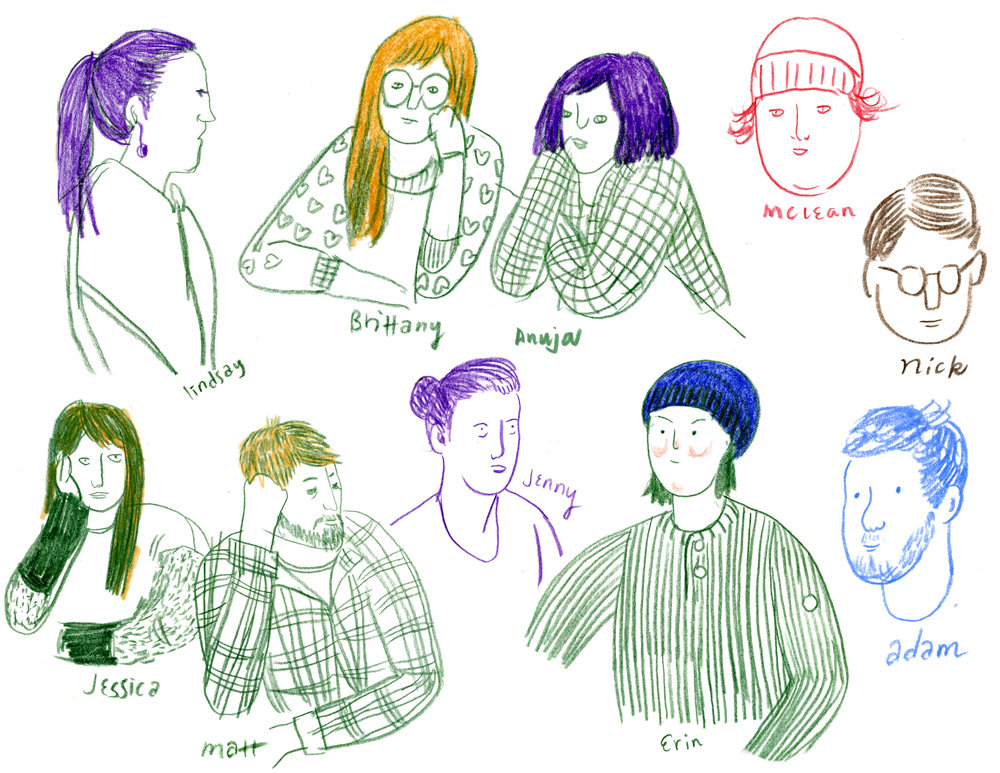 portraits of people(almost everyone) in our group 