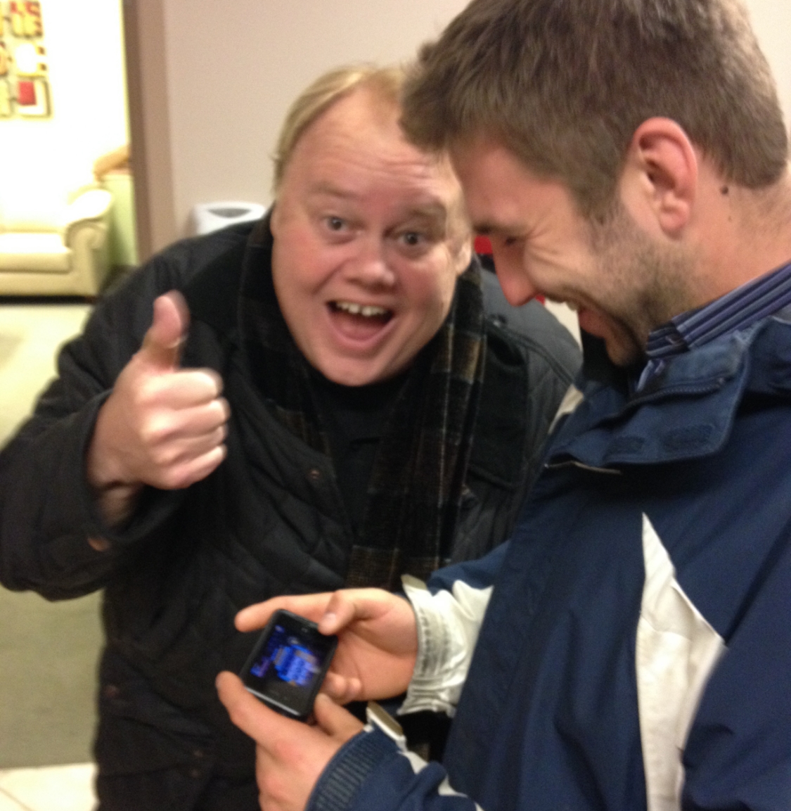 Comedian Louie Anderson & I playing Family Feud