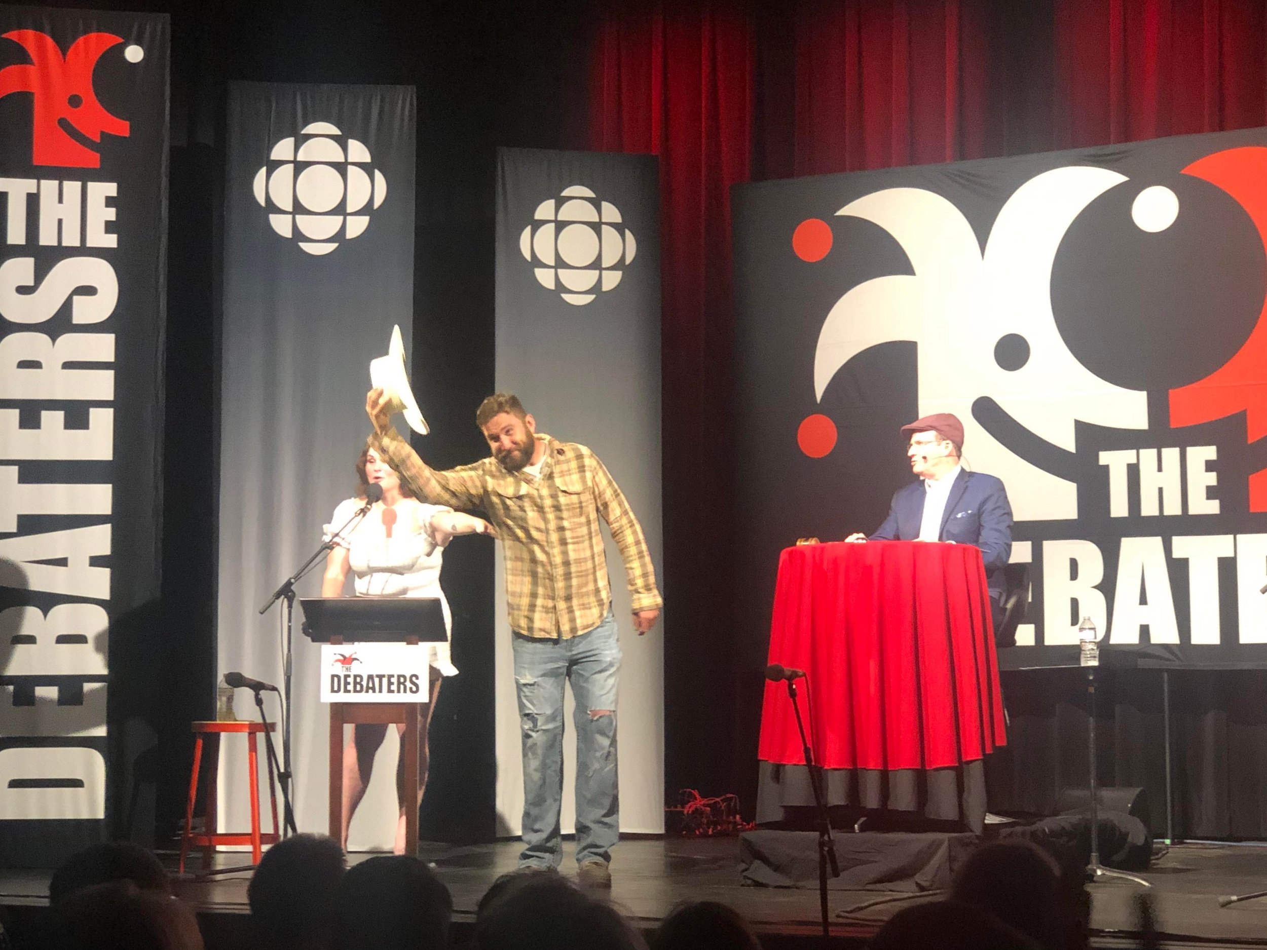 CBC's The Debaters taping - Kathleen McGee, me, Steve Patterson