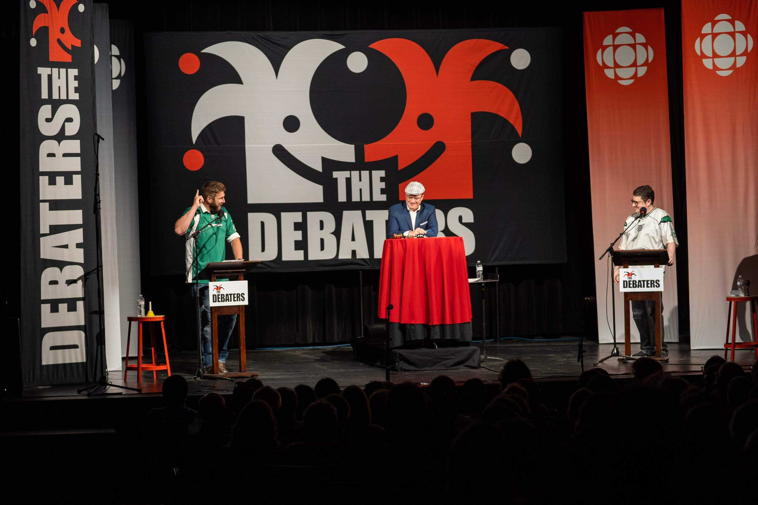 CBC's The Debaters taping - me, Steve Patterson, Peter Brown