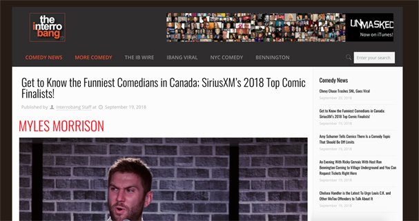 Myles featured on The Interrobang