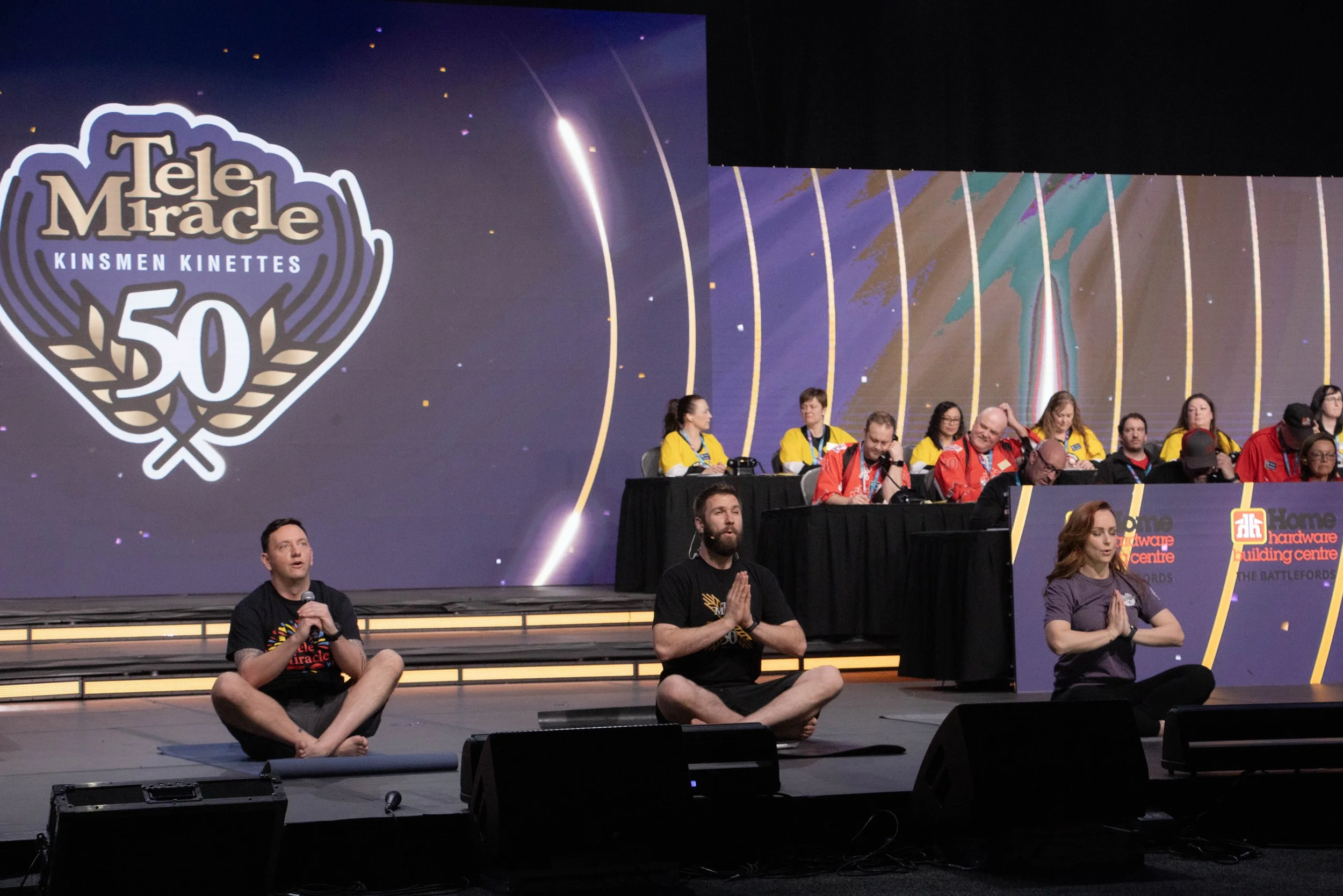 Matt Donlevy, me, TSN's Kate Beirness - Telemiracle