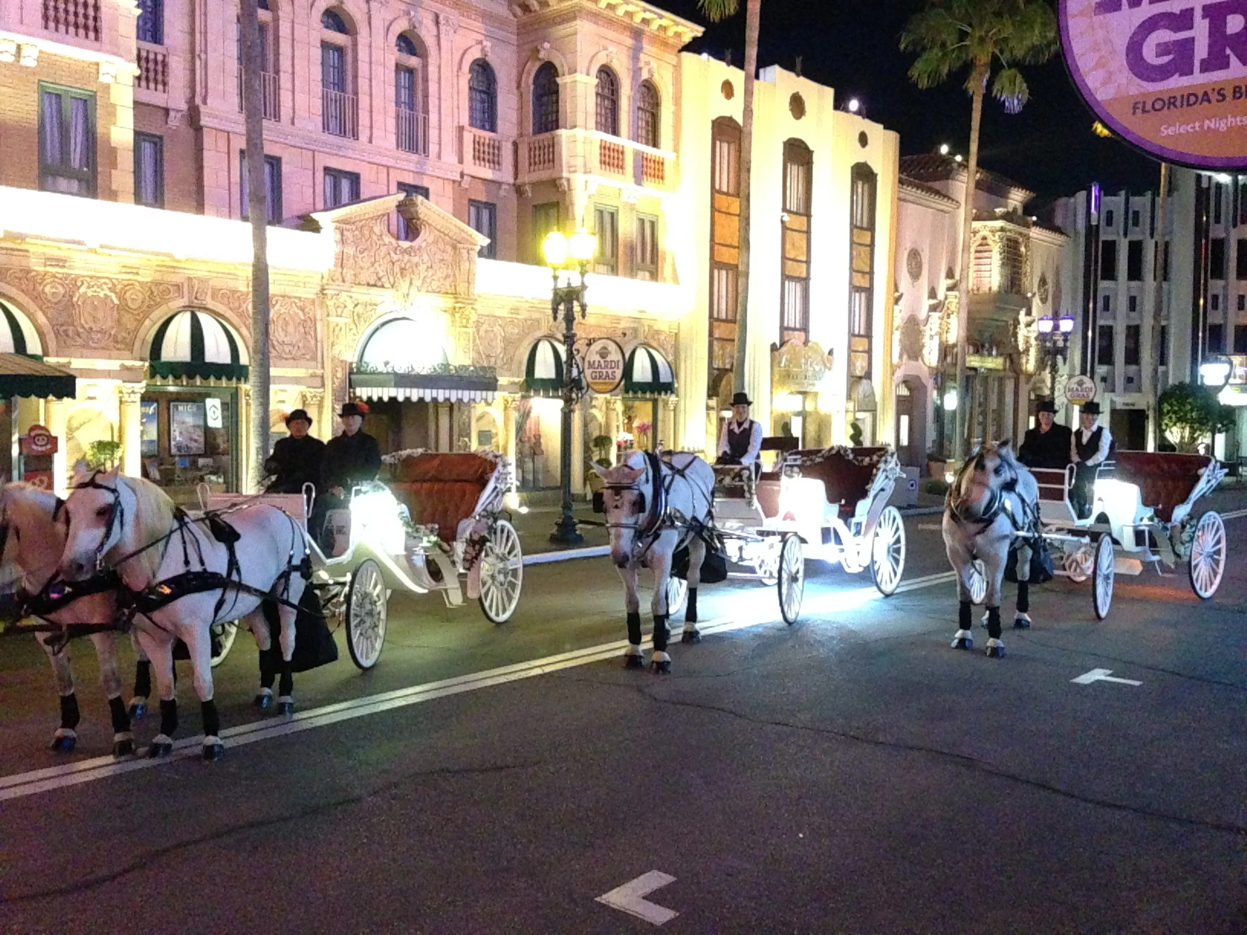 CARRIAGE RIDES, UNIVERSAL ORLANDO & MARDI GRAS
