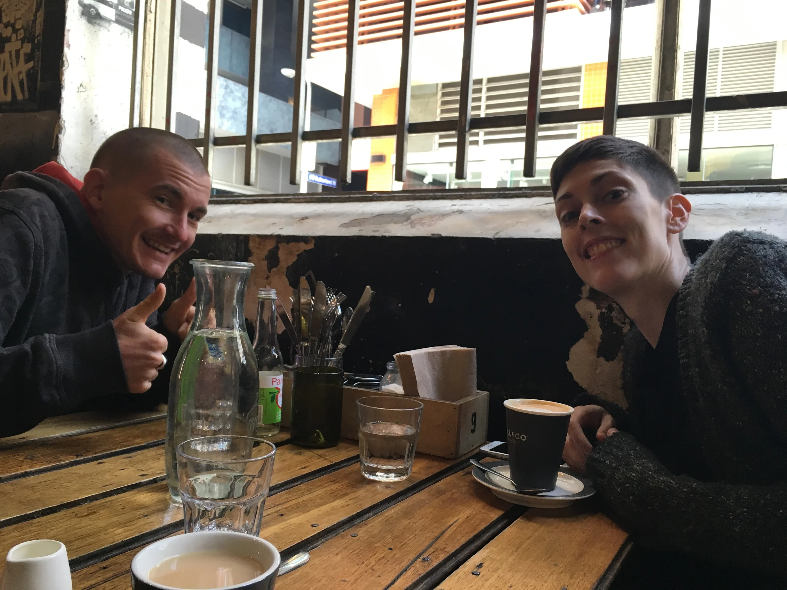 Adelaide zinesters represent! Simon Gray and Rebecca Sheedy lookin' adorable. 