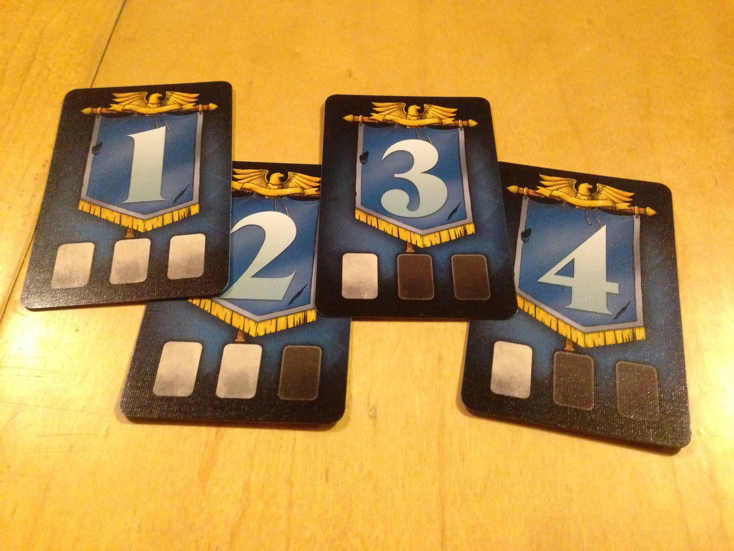A mix of face-up and face-down cards. Great mechanism. 