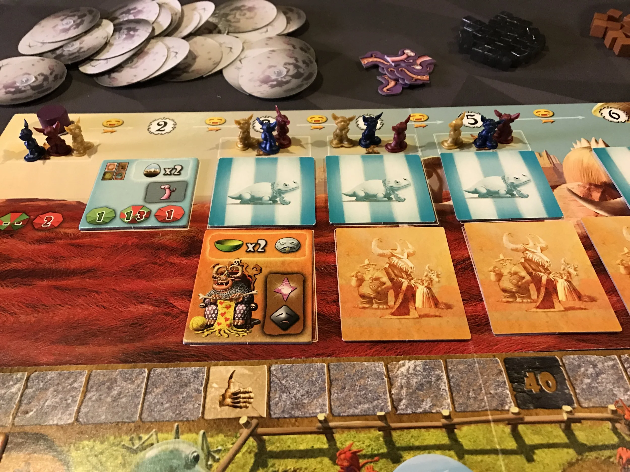 Exhibition tiles on the top row. Customers on the bottom row. 