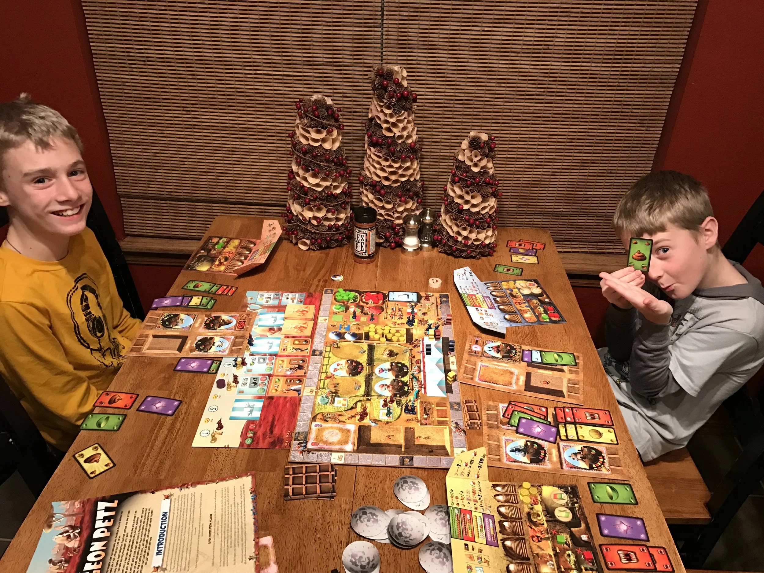 My kids LOVE this game. And Son the Younger is showing his favorite part: The Poop!