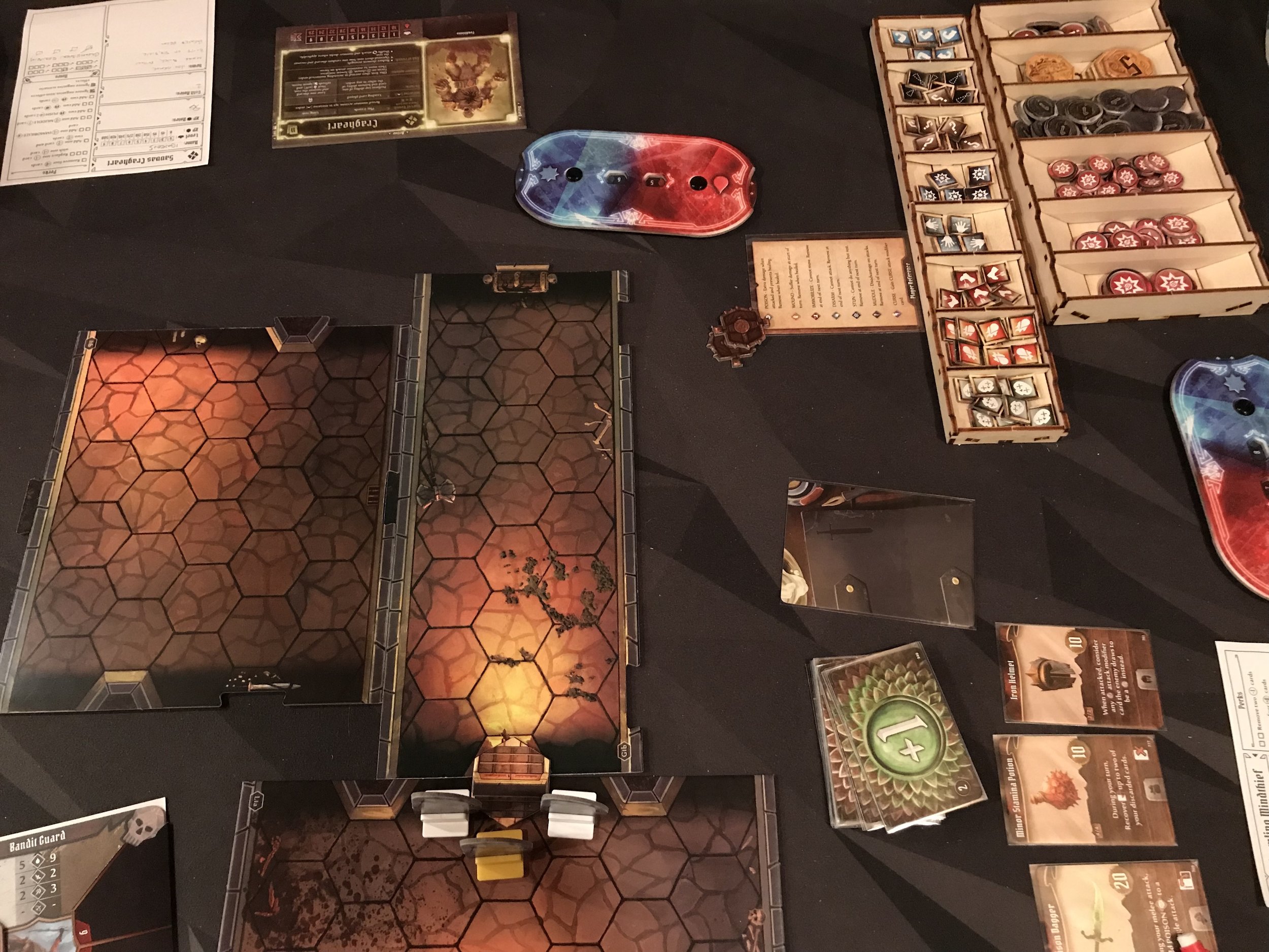 The Broken Token Game Organizer compatible with Founders of Gloomhaven