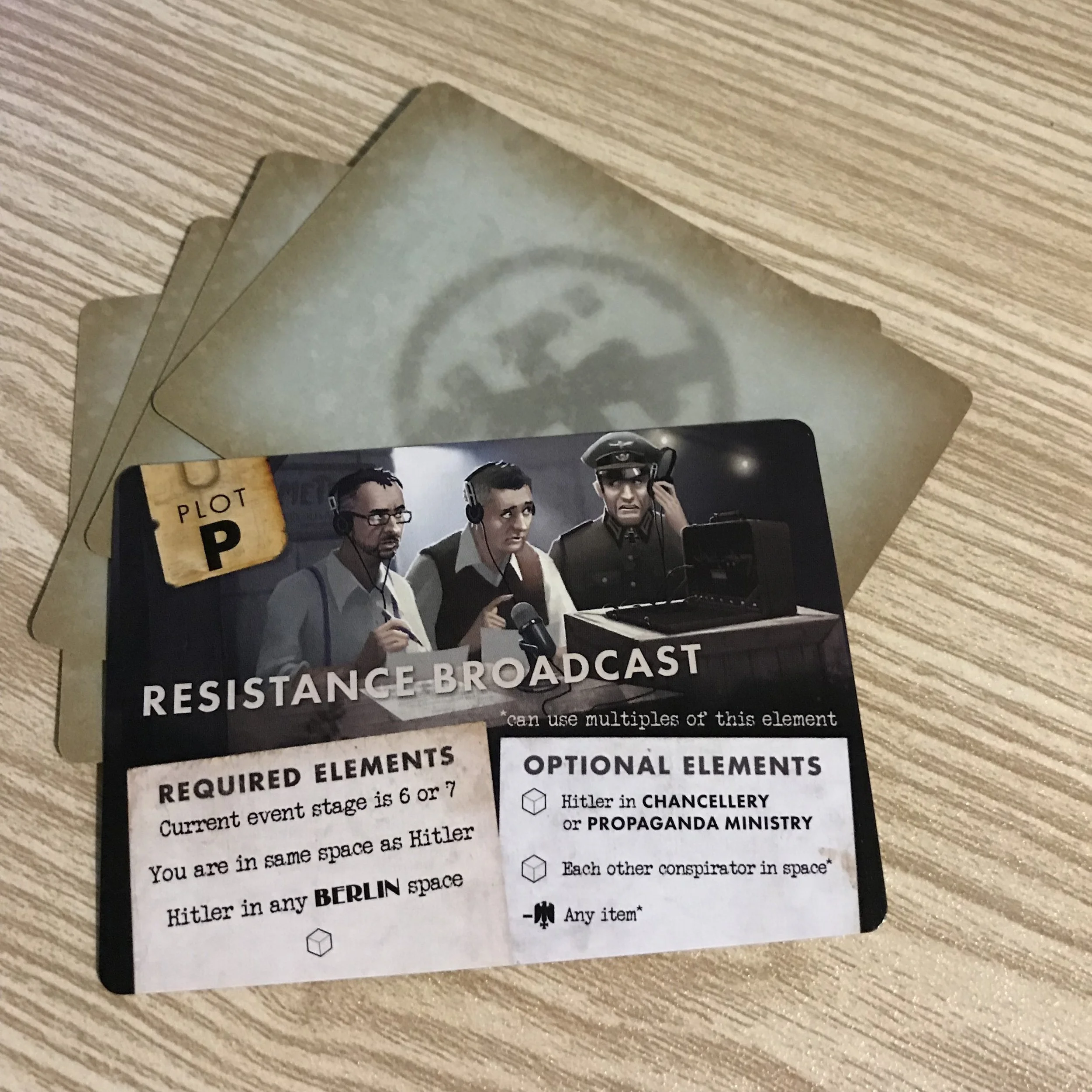 Black Orchestra promo card The Resistance Broadcast is a promo card that is typically only available at a convention, but you can get one here! -Cost 1 Credit