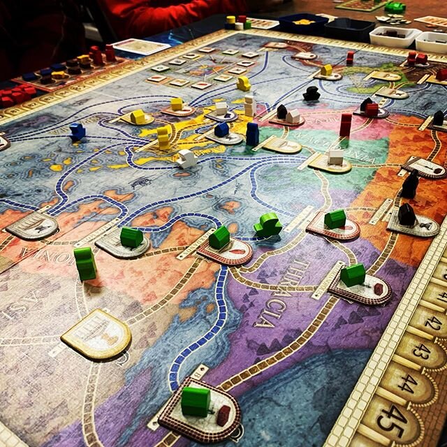 This 3.5-hour, 6-player team game of Concordia Venus was crazy banana pants, and super fun.