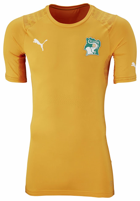 Cote d'Ivorian home jersey. Source: Footy Headlines.