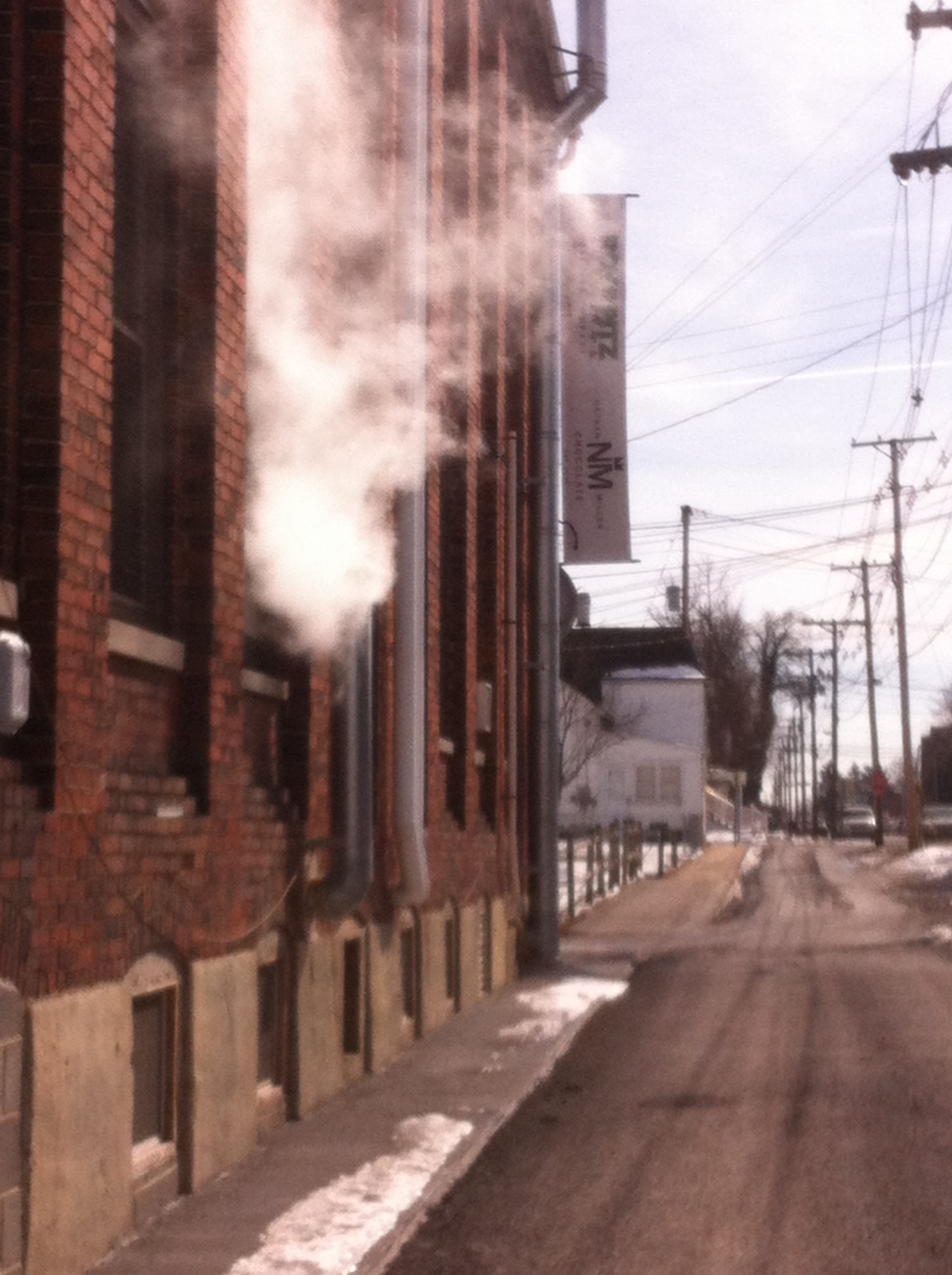 Looks like brew day! Once the kettle is in a rolling boil we lose a little bit of product in the form of steam.