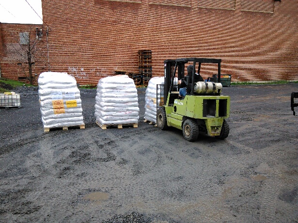 Lots of grain from Germany. Berto is bringing it down to the brewery so we can make it into Lovitz Watermelon Lager and Mind Your P's and Q's