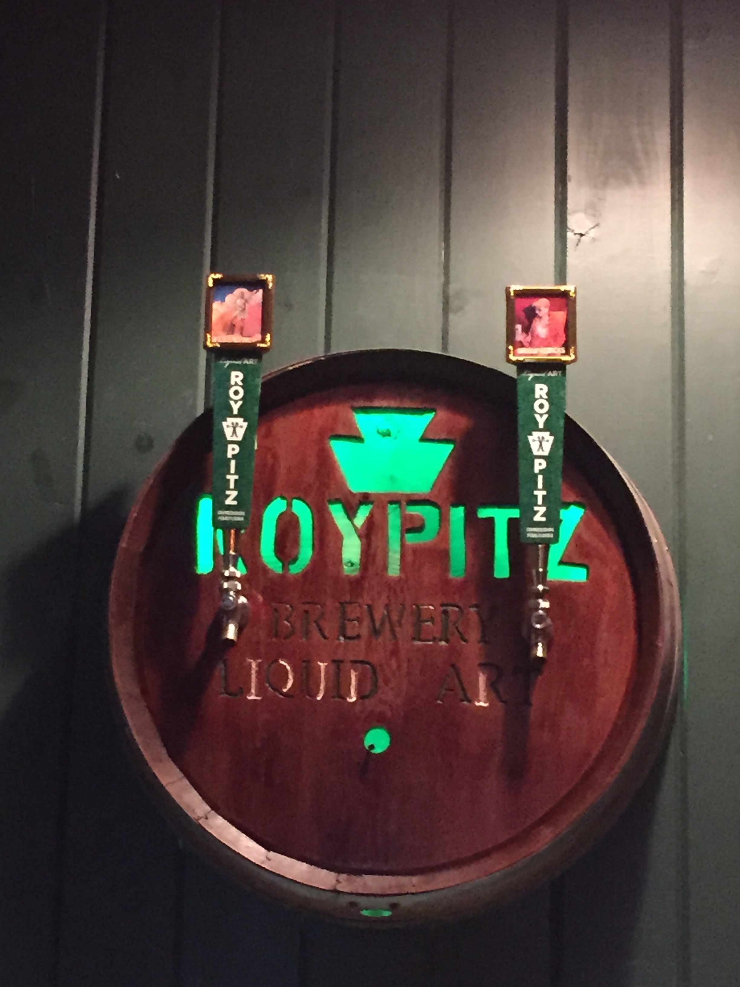 Liquid Art barrel light made by Honest Nate Richards