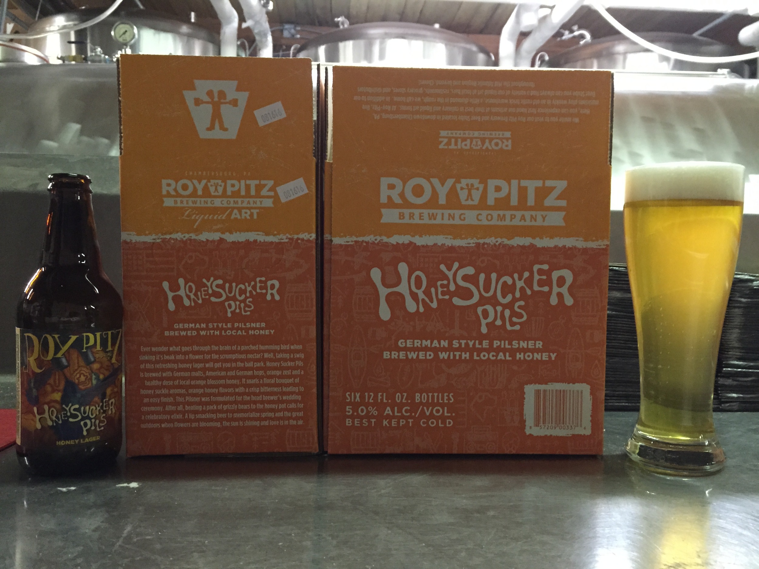 Honey Sucker Pils fresh out of a new case