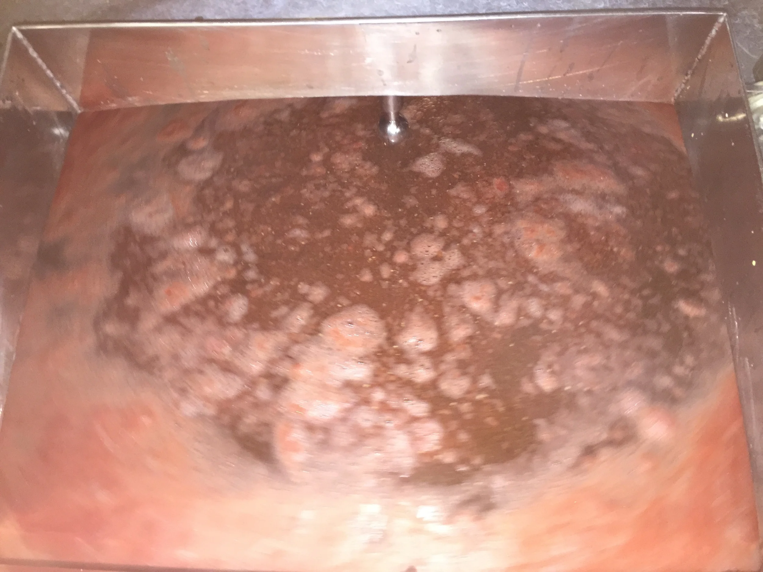 Watermelon puree added to the kettle!