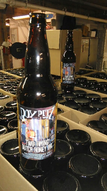 Two Timing bottles prepared for filling.