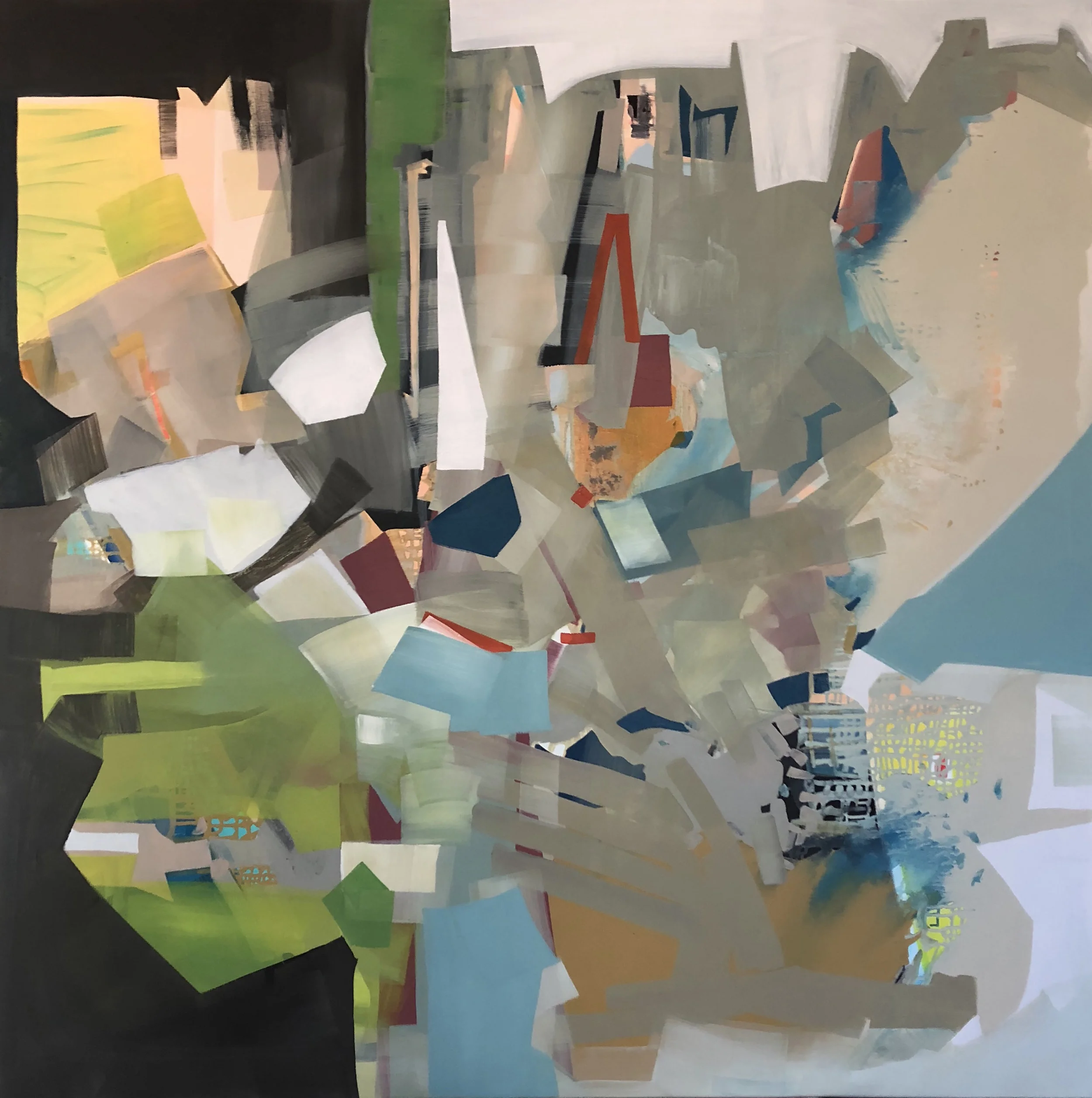 Smoke and Mirrors , oil on canvas, 60" x 60", 2018