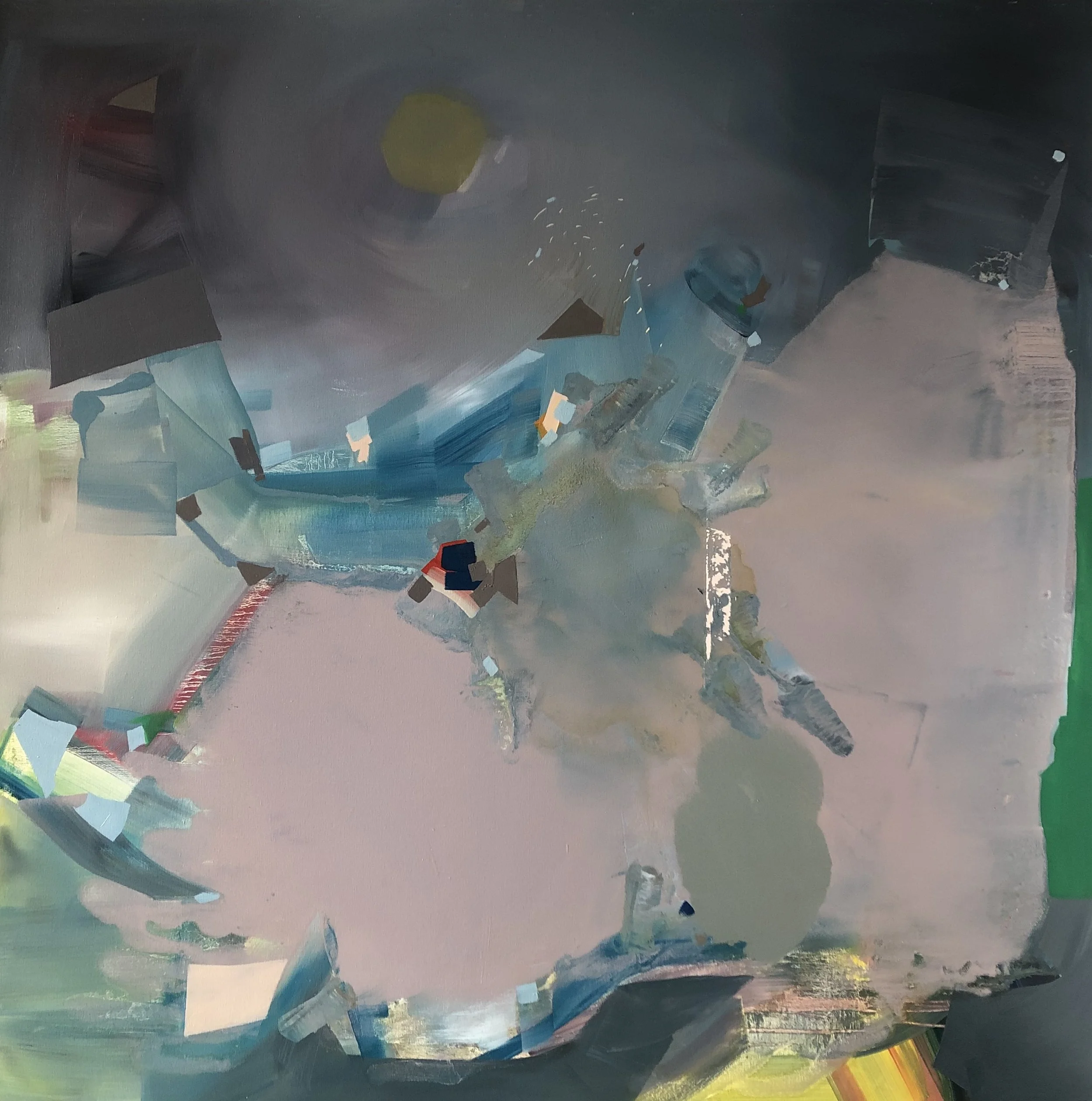 Pointing In All Directions , oil on canvas, 60" x 60", 2018