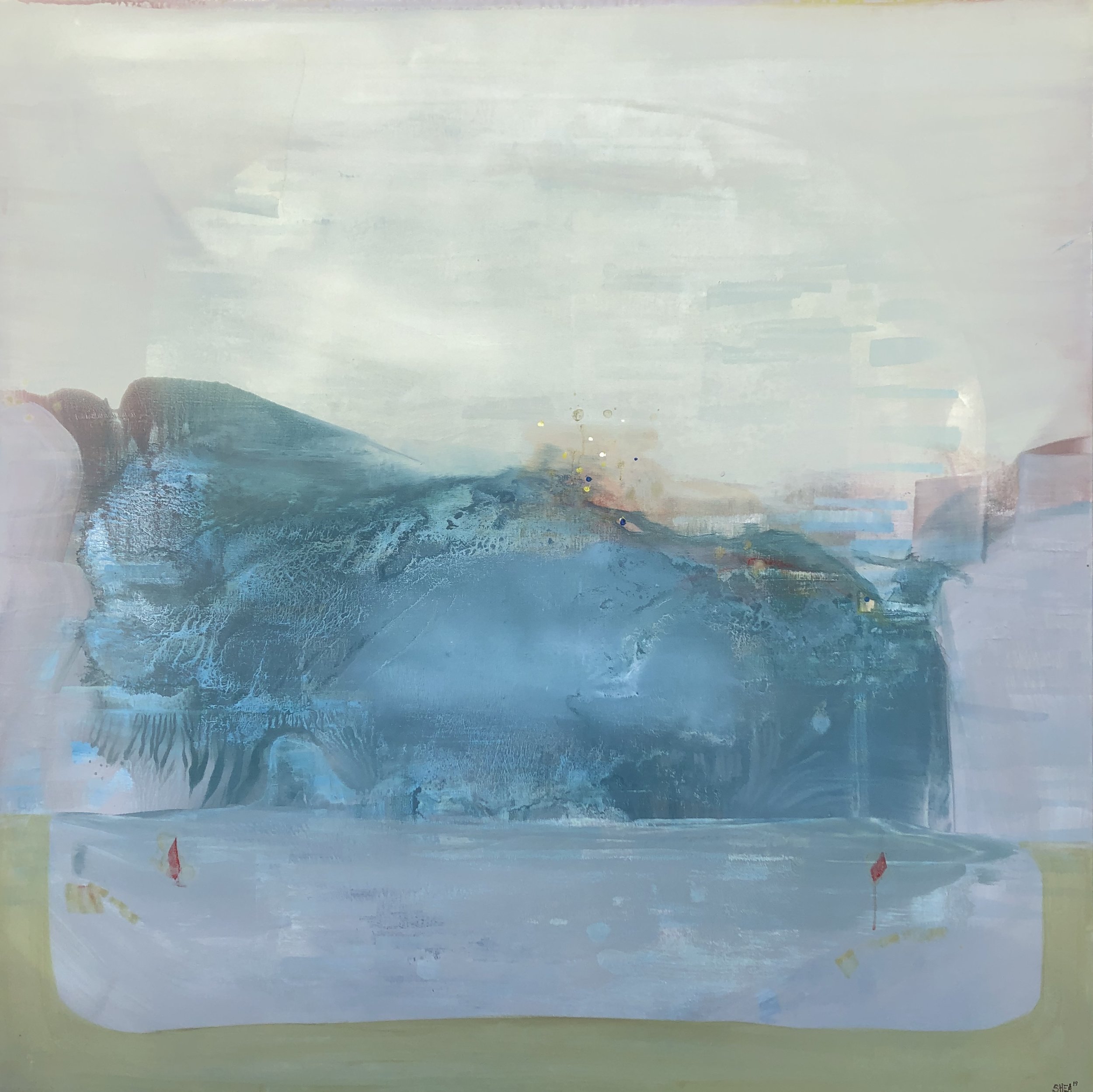The Tide Changed One Minute Ago , oil on canvas, 48" x 48", 2019