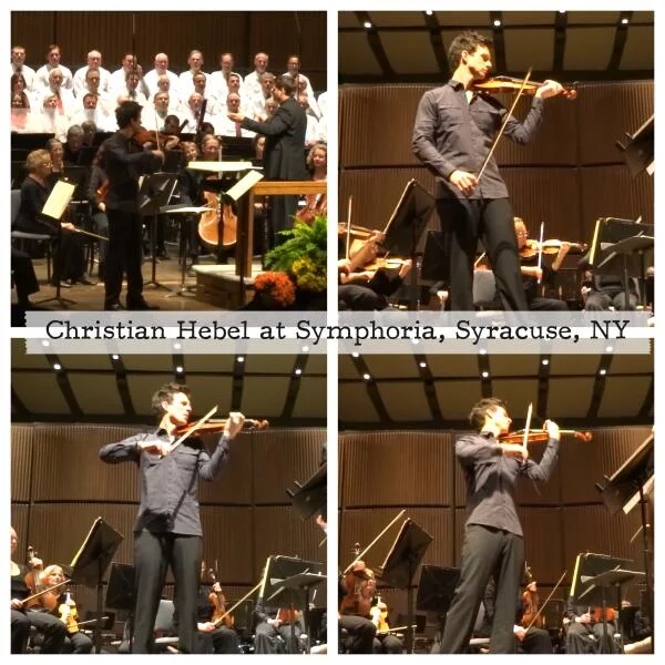 Performing as the guest solo violinist with Symphoria conducted by Sean O'Loughlin May 16, 2014