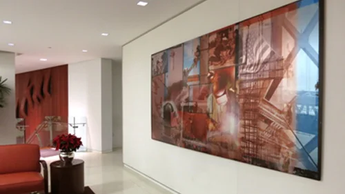 CUSTOM ARTWORK Personalized artwork custom-made to feature your company or association's image. We seek artists who are open to feedback and listening to what a client desires. Custom artwork ranges from portraiture to collages, and thematic 2-D and 3-D pieces.
