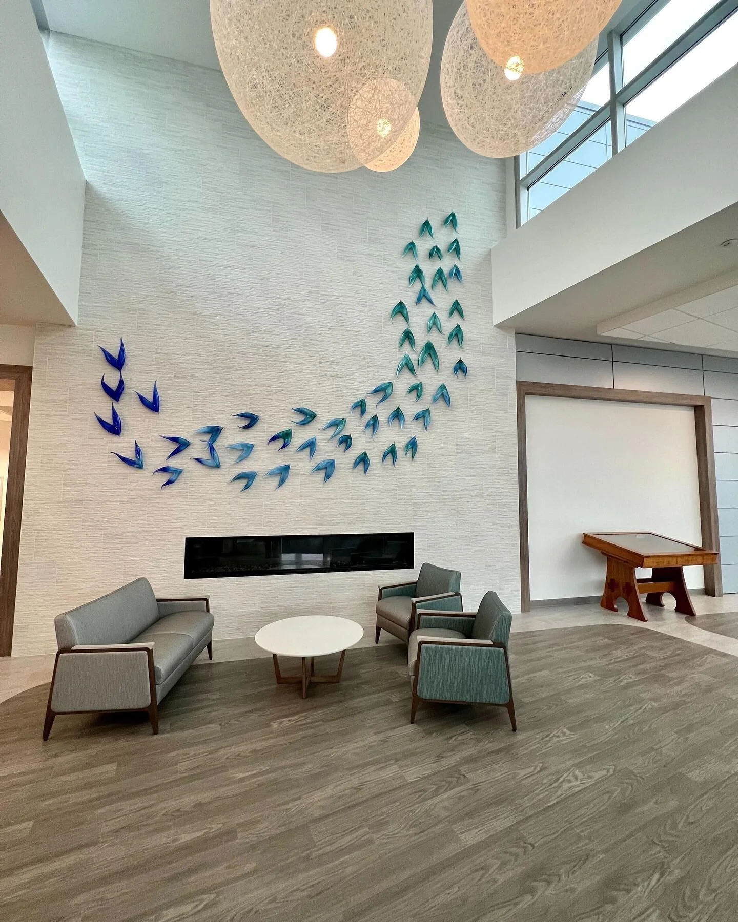 Last night, The Reverend Kirtley Yearwood, MD Chief Mission Officer spoke at the dedication of the new Holy Cross Health Cancer Center in Wheaton, MD. Holy Cross came to Artists Circle to find the perfect wall sculpture for their new cancer center, a