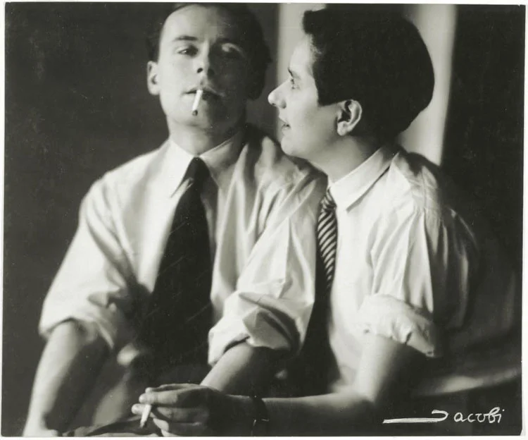 Erika Mann with her brother. 