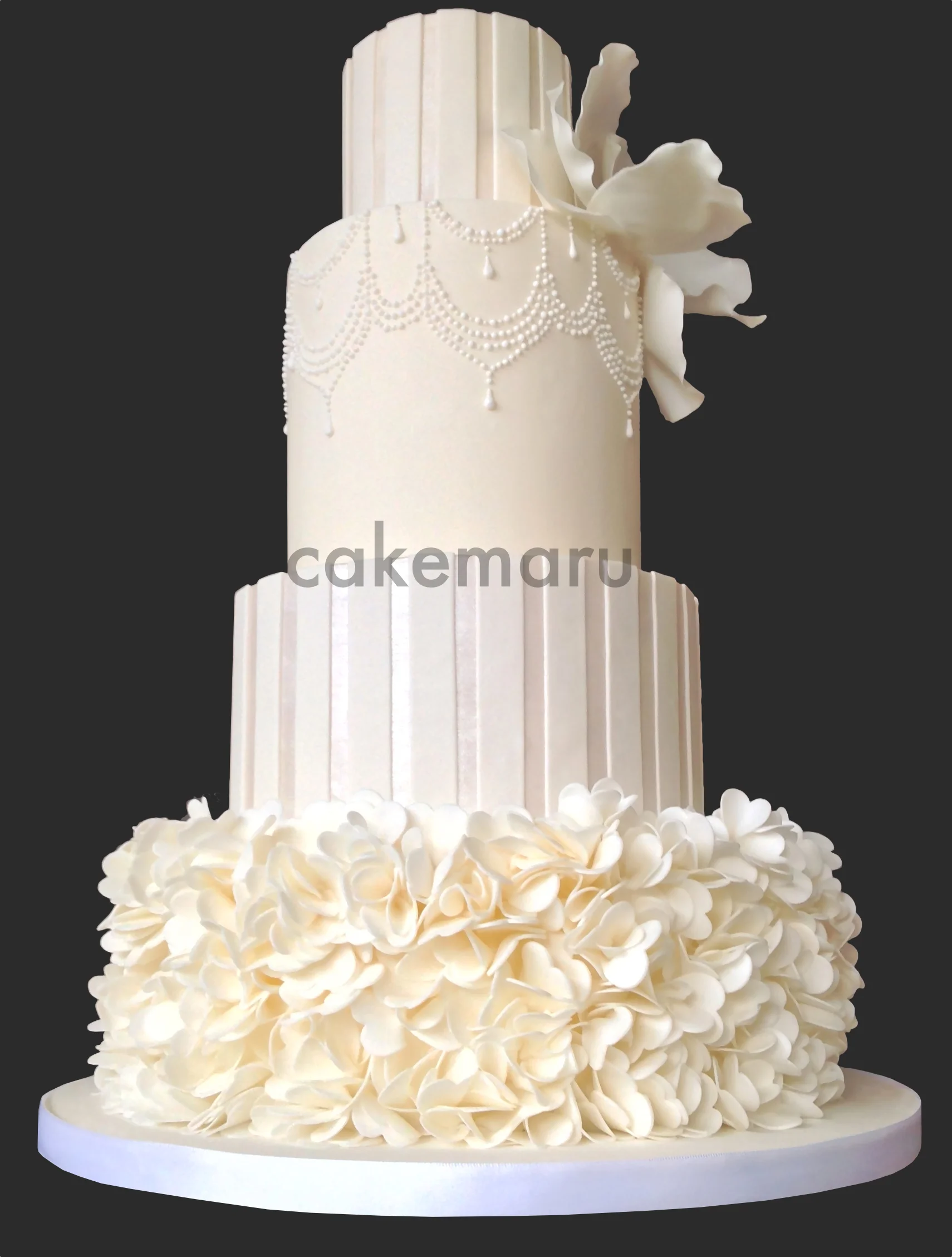 White Stripes and Ruffles Cake 1.jpg