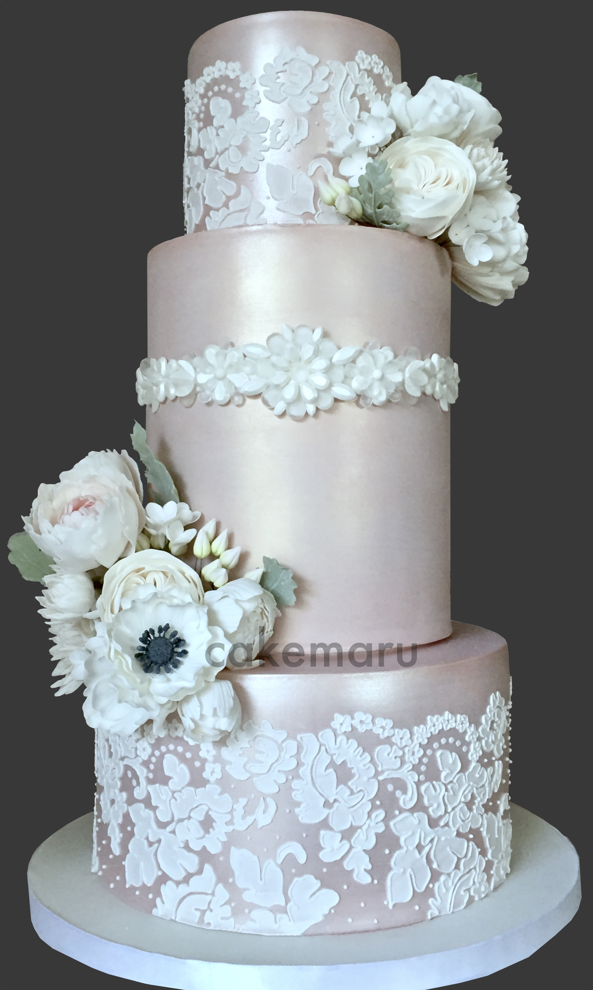 Champagne Lace Wedding Cake.jpg