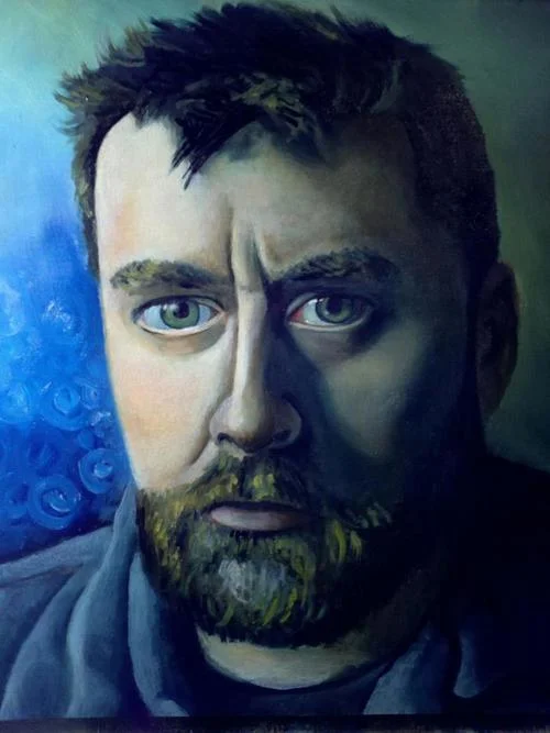 "Self Portrait" 14 x 11 inches, Oil on Panel (2013)