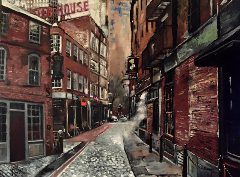 "Boston Blackstone Block" 36 x 48 Inches, Oil on Canvas