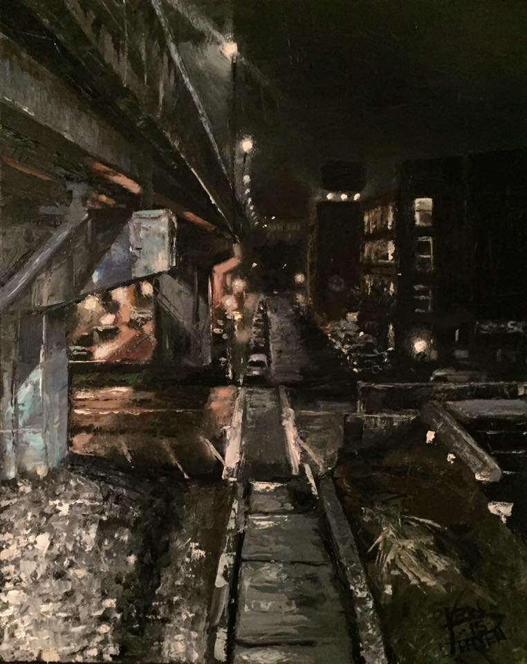 Manchester Bridge, 20 x 16 inches, Oil on Canvas