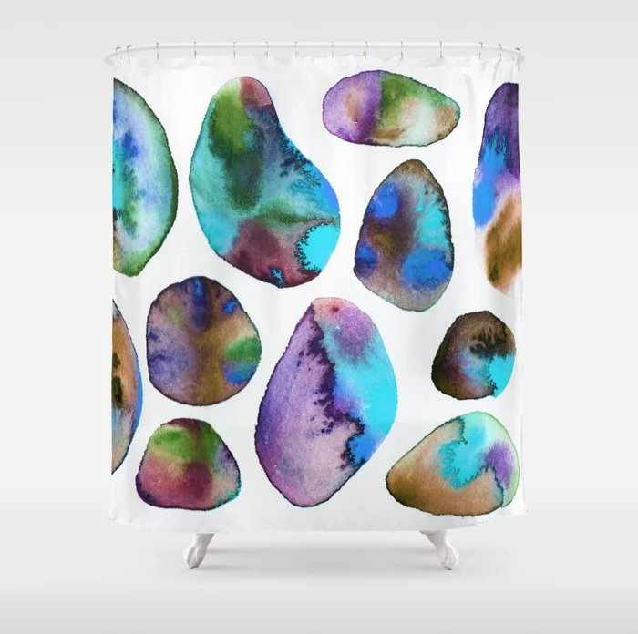 Aura (blue) Shower Curtain