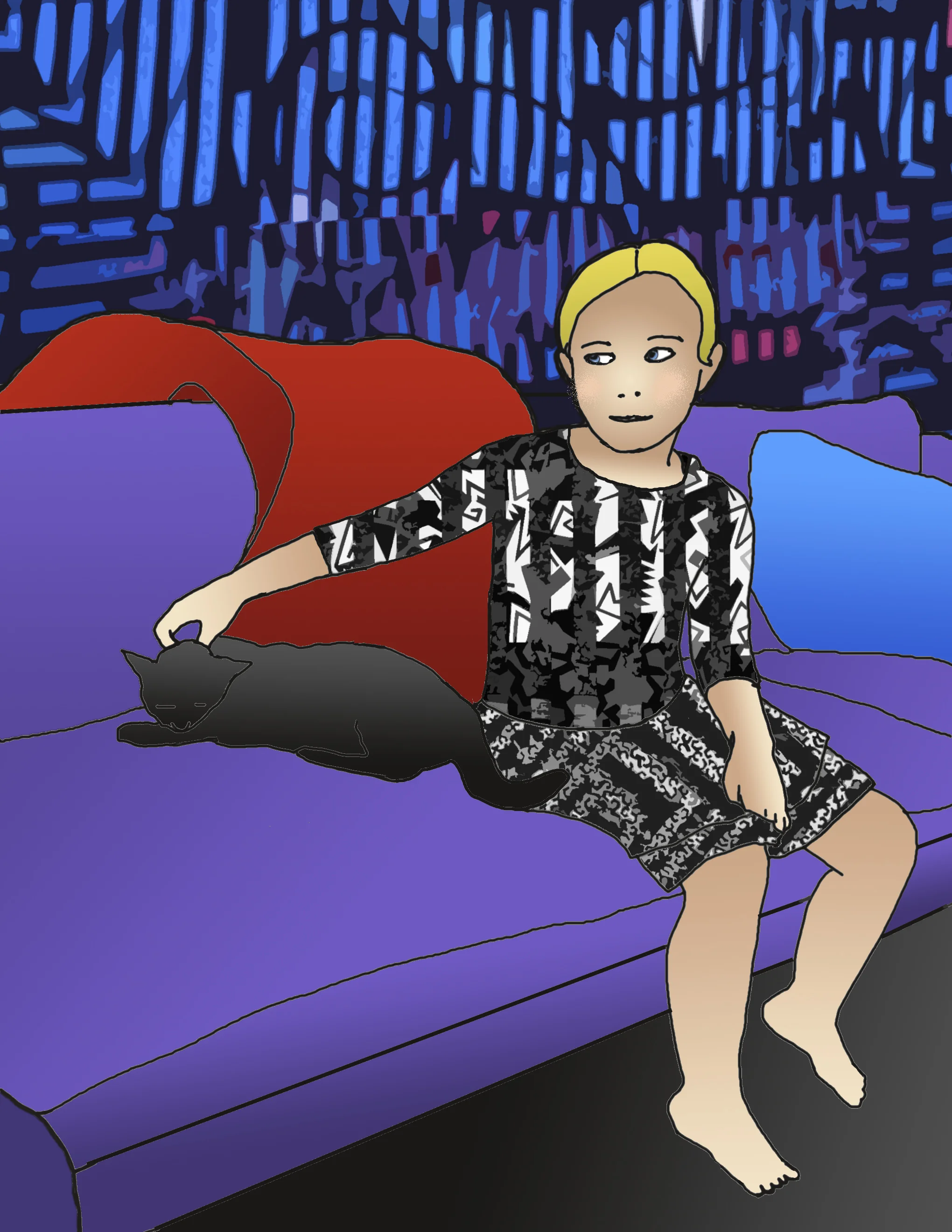 OLIVE SAT WITH HER CAT AND THOUGHT ABOUT THIS AND THEN THAT