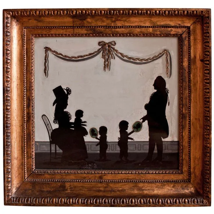 18th Century Reverse Painted Mirror