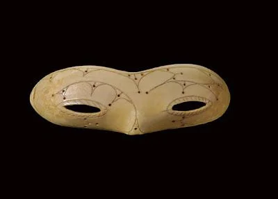 Decorated Ivory Snow Goggles by the Punuk Eskimos of Alaska (1200-1600)