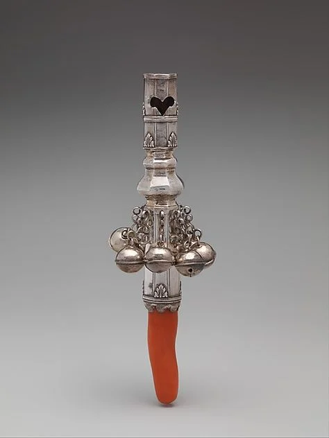 American Silver and Coral Baby's Rattle, 1735-1745. The Metropolitan Museum of Art