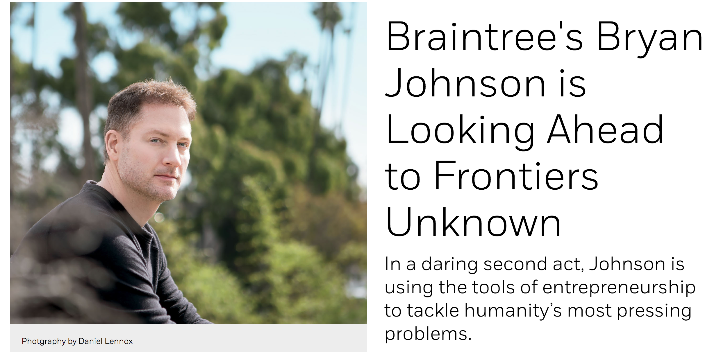 Bryan Johnson Cover Story x Chicago Booth Magazine