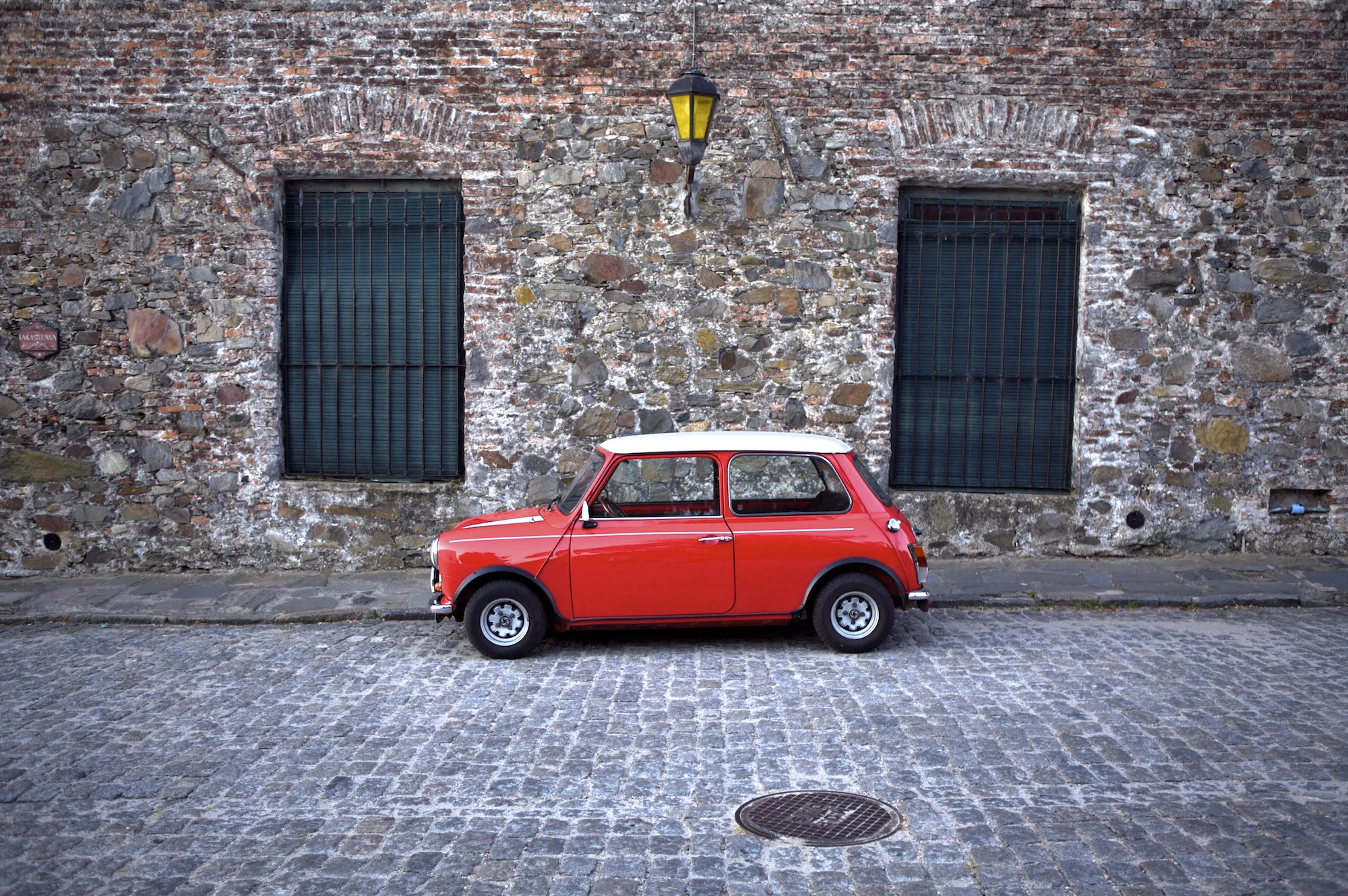 Vintage Mini Cooper in Colonia, Uruguay