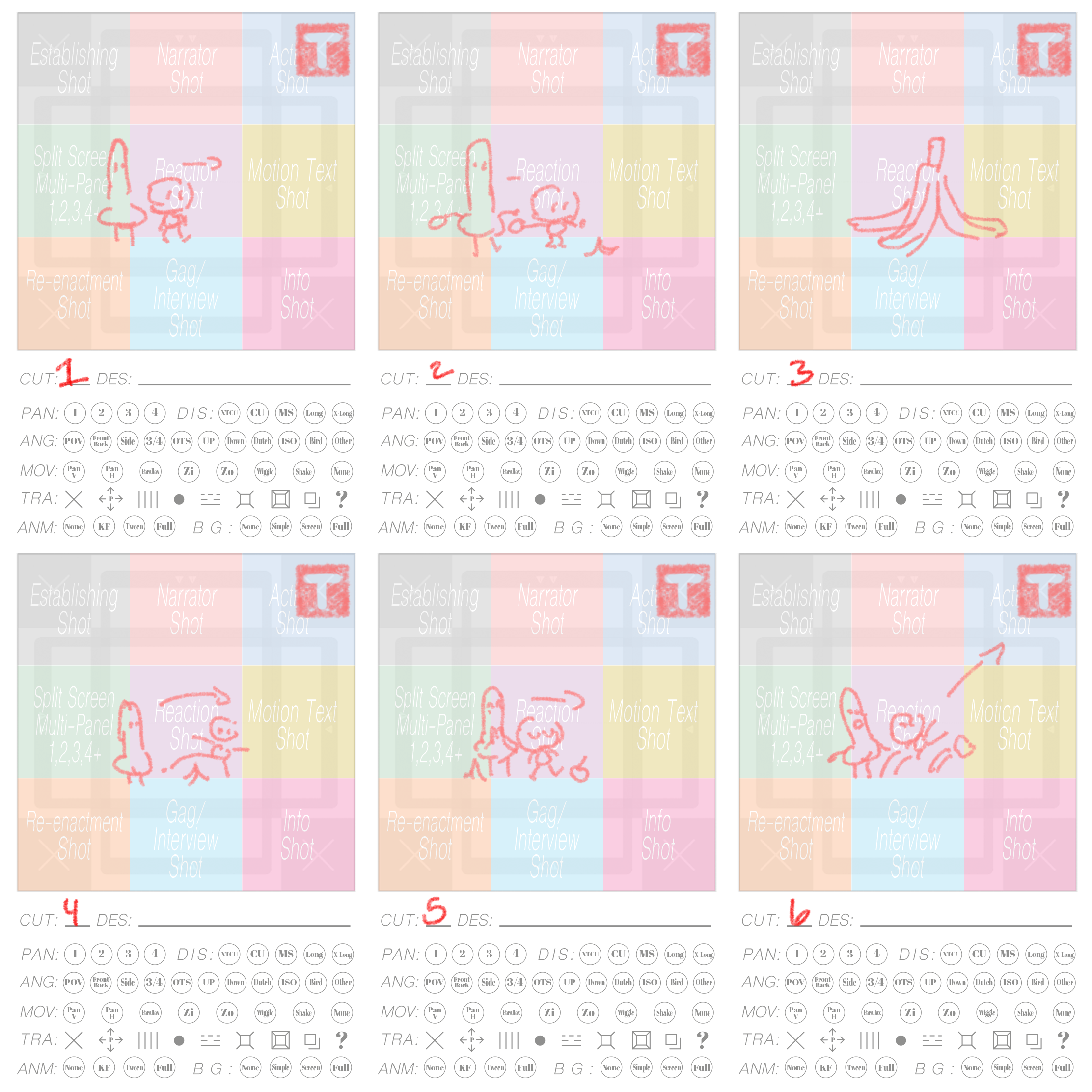 Fruity Fakeout Storyboards