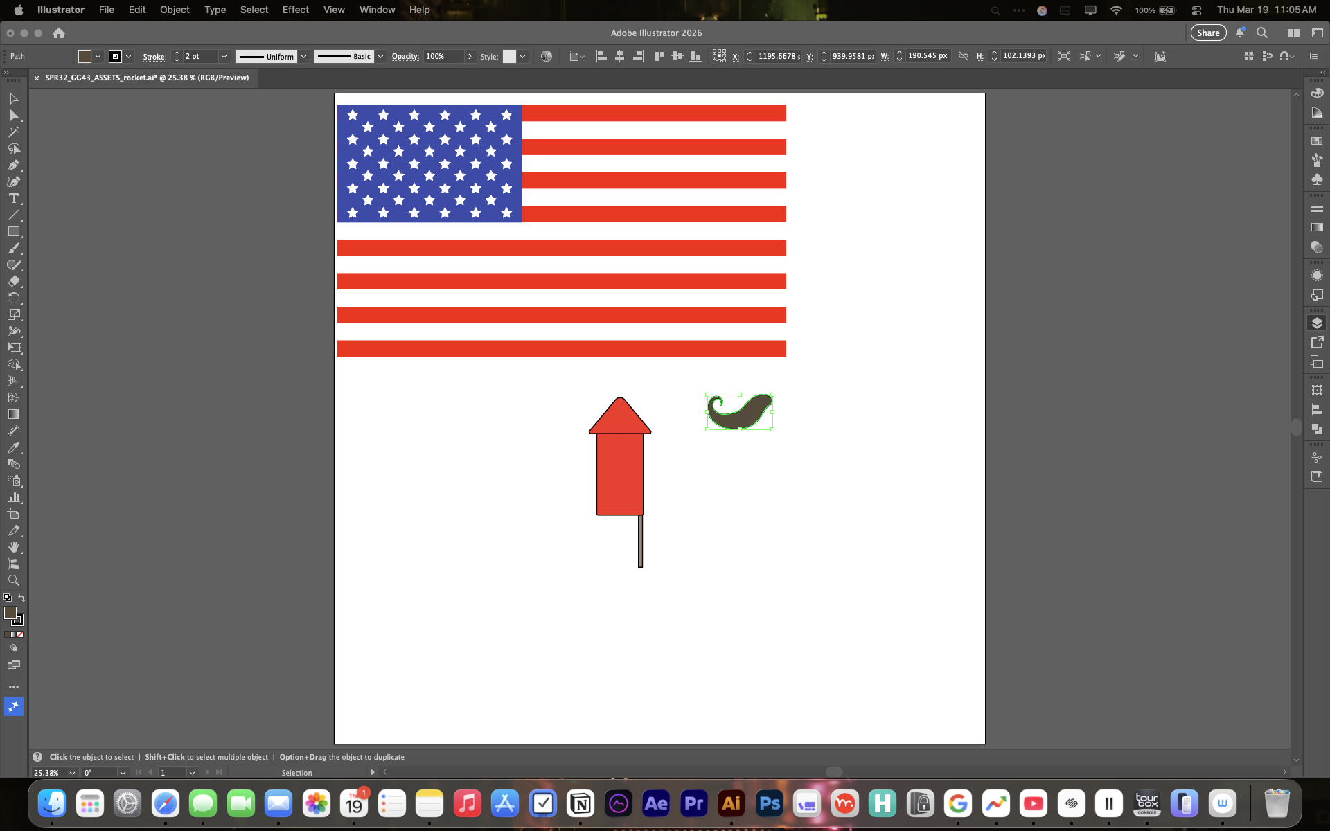 250 Fireworks And Freedom Illustrator Assets